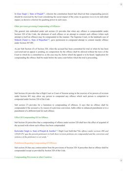 /
 
In Gian Singh v. State of Punjab
, wherein the constitution bench had observed that compounding powers
should be exercise