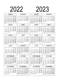 2022 
ENERO 
LU 
MA 
MI 
JU 
VI 
SA 
DO 
 
 
 
 
 
1 
2 
3 
4 
5 
6 
7 
8 
9 
10 11 12 13 14 15 16 
17 18 19 20 21 22 23 
24