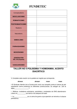 FUNDETEC 
Conceptualismo
NEOCLASICISMO
ROMANTICISMO
POSTROMANTICISMO
Realismo
Naturalismo
.
SIMBOLISMO
PARNASIANISMO
MODERNIS