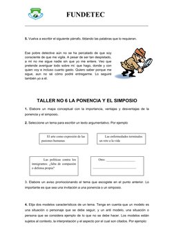 FUNDETEC 
_____________________________________________________________________
5. Vuelva a escribir el siguiente párrafo, ti