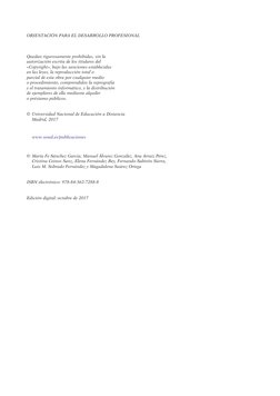 ORIENTACIÓN PARA EL DESARROLLO PROFESIONALQuedan rigurosamente prohibidas, sin la
autorización escrita de los titulares del
«