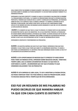 HOLA COMO ESTÁS? MI NOMBRE ES FRANCO OCAMPO Y ME DEDICO A LOS NEGOCIOS DIGITALES, ME 
GUSTARIA SABER TU NOMBRE ASI PUEDO AGEN