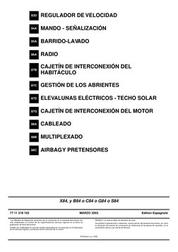 © Renault s.a.s. 2005
”Los Métodos de Reparación prescritos por el constructor en el presente documento han
sido establecidos