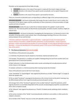 Phonetics can be separated into three fields of study.

Articulatory phonetics is the study of how speech is made with the m