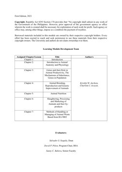 AN SCI 1 - Introduction To Animal Science | PDF | Livestock | Agriculture