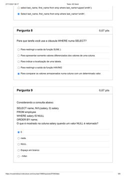 27/11/2021 08:17
Teste: AS Geral
https://cruzeirodosul.instructure.com/courses/19060/quizzes/57040/take
5/8
select last_name,