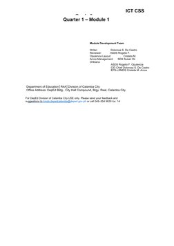 Ict Css Grade 9 Module 1 | PDF | Blade | Learning