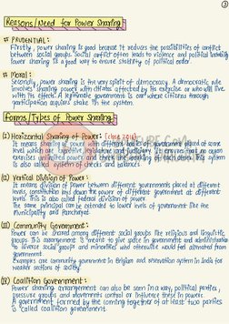 Power Sharing Notes for Class 10 | PDF | Sri Lanka | Belgium