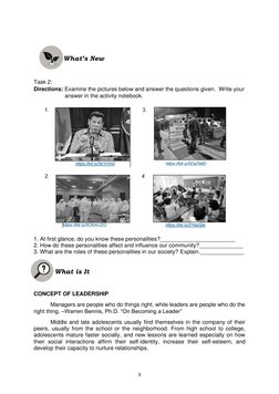 3 
 
 
  
What’s New 
 
 
Task 2: 
Directions: Examine the pictures below and answer the questions given.  Write your 
ans