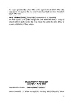 The escape speed from the surface of the Earth is approximately 11.2 km/s. What is the
scape speed from a planet that has twi