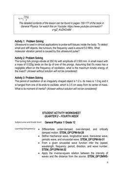 ω=√
bmg
I
The detailed contents of the lesson can be found in pages 159-177 of the book in
General Physics 1or watch this on