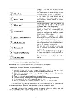 correctly (100%), you may decide to skip this 
module. 
 
 
This is a brief drill or review to help you link 
the current l