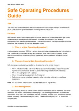 Safe Operation Procedure Guide.pdf Safe Operating Procedures Guide | PDF | Occupational Safety And Health ...