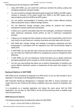 08/02/2021
SAP EWM - Quick Guide - Tutorialspoint
https://www.tutorialspoint.com/sap_ewm/sap_ewm_quick_guide.htm
2/71
The fol