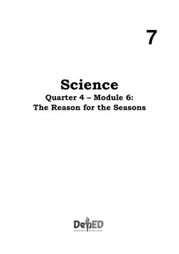 Science: Quarter 4 - Module 6: The Reason For The Seasons | PDF ...