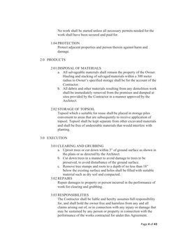 Page4of43

No work shall be started unless all necessary permits needed for the 
work shall have been secured and paid f