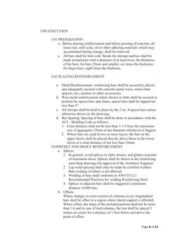 Page8of43

 
 
3.00 EXECUTION 
 
 
 
 
3.01 PREPARATION 
 
 
 
        a.  Before placing reinforcement and before pouri