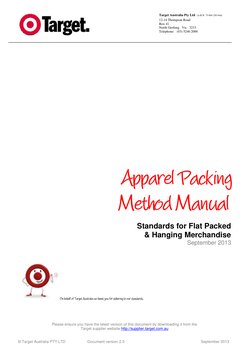 Target Defect Free Packing Target Packing Manual | PDF | Packaging And Labeling | Recycling