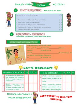 ENGLISH – PREA1 
ACTIVITY 3 
EXP 09