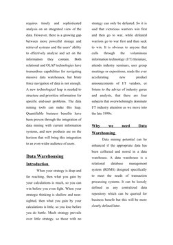requires  timely  and  sophisticated
analysis on an integrated view of the
data. However, there is a growing gap
between  mor