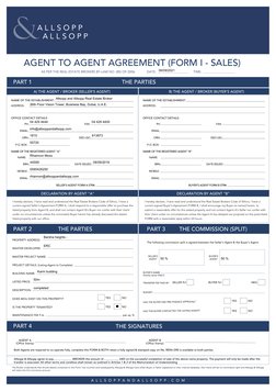 Agent to Agent Agreement Form Dubai | PDF | Real Estate Broker | Law ...