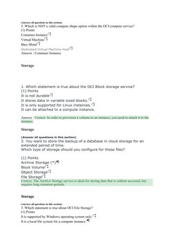 (Answer all questions in this section)
5. Which is NOT a valid compute shape option within the OCI compute service?
(1) Point
