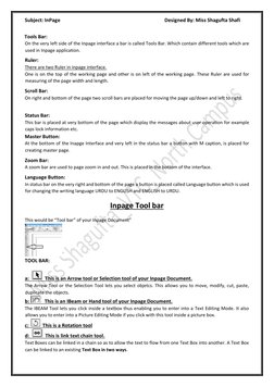 InPage Software Overview and Tools | PDF | Menu (Computing) | Window ...