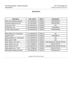 501­25 Body Repairs ­ General Information
2015 ­ 2016 Ranger ICA
Specifications
Procedure revision date: 09/17/2013
Specifica