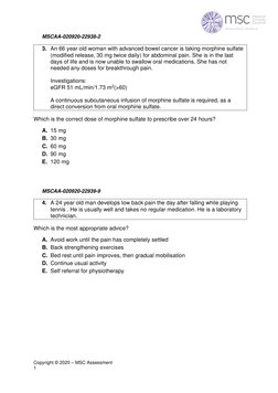 MSCAA - Practice Paper (Dec 2020) 1 | PDF | Heart | Kidney