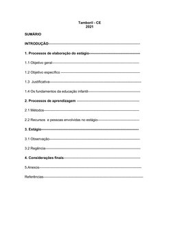 Tamboril - CE
2021
SUMÁRIO
INTRODUÇÃO-------------------------------------------------------------------------------
1. Proce