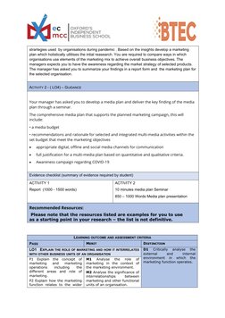 strartegies used  by organisations during pandemic . Based on the insights develop a marketin