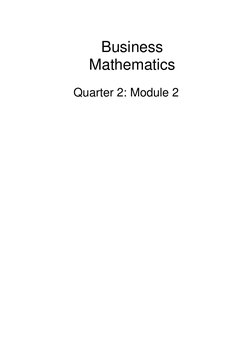 Business Math 2nd Quarter Module #2 | PDF | Interest | Dividend