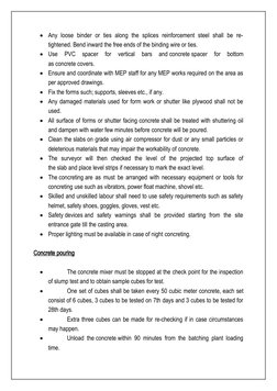 Slab Casting Method Statement | PDF | Concrete | Economic Sectors