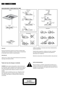6
HTS8100
!TENÀâO
.ORMASDESEGURANÀAREQUEREMQUETODOSOSAJUSTESSEJAMREALIZADOSPARAASCONDIÀµESNORMAISETODOSOSCOMPONENTESDEREPOSI