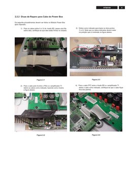 9
HTS8100
2.2.2 Dicas de Reparo para Cabo do Power Box
Os seguinte procedimentos devem ser feitos no Módulo Power Box
após re