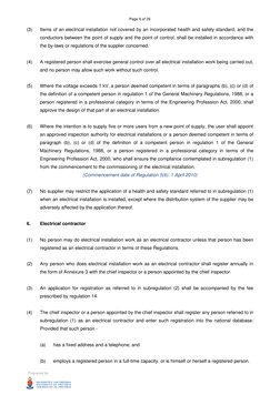 Page 6 of 26 
 
 
 
Prepared by: 
(3) 
Items of an electrical installation not covered by an incorporated health and safety s