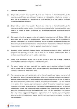 Page 7 of 26 
 
 
 
Prepared by: 
 
7. 
Certificate of compliance 
 
(1) 
Subject to the provisions of subregulation (3), eve