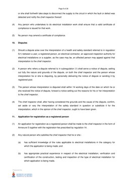 Page 9 of 26 
 
 
 
Prepared by: 
or she shall forthwith take steps to disconnect the supply to the circuit in which the faul