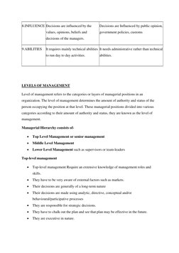 8.INFLUENCE Decisions are influenced by the 
values, opinions, beliefs and 
decisions of the managers. 
Decisions are Influen