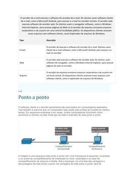 O servidor de e-mail executa o software do servidor de e-mail. Os clientes usam software cliente 
de e-mail, como o Microsoft