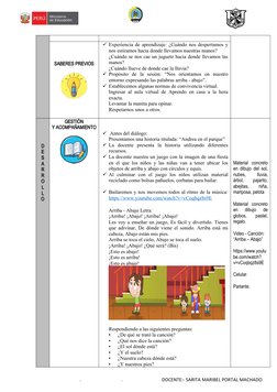 Sesión de Matemática para Niños de 3 Años | PDF | Aprendizaje | Salón ...