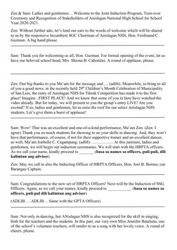Induction Program Script for Officers | PDF | Art
