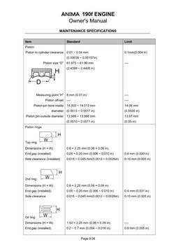 Daytona Anima 190F Engine Manual | PDF | Carburetor | Piston