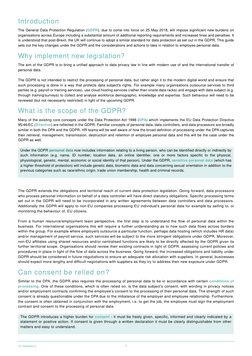 10-10669405-2
1
Introduction
The General Data Protection Regulation (GDPR), due to come into force on 25 May 2018, will impos