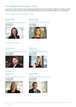 10-10669405-2
5
The Addleshaw Goddard Team
If you have any further questions or require additional support please feel free t