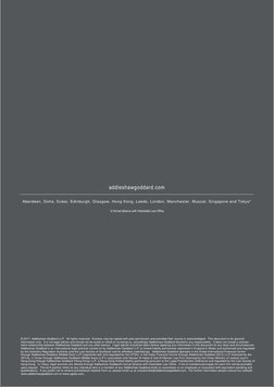 10-10669405-2
6
addleshawgoddard.com
Aberdeen, Doha, Dubai, Edinburgh, Glasgow, Hong Kong, Leeds, London, Manchester, Muscat,