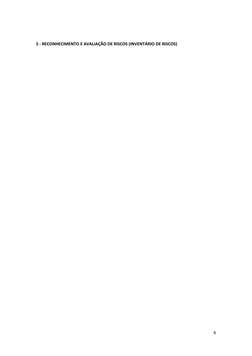 5 - RECONHECIMENTO E AVALIAÇÃO DE RISCOS (INVENTÁRIO DE RISCOS)
6