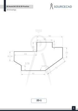 60 AutoCAD 2D & 3D Practice Drawings | PDF | Autodesk | Software