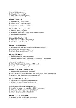 A Monster Calls: Chapter Questions | PDF | Language Arts & Discipline ...