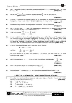 Sequence and Series Problem Set | PDF | Summation | Sequence